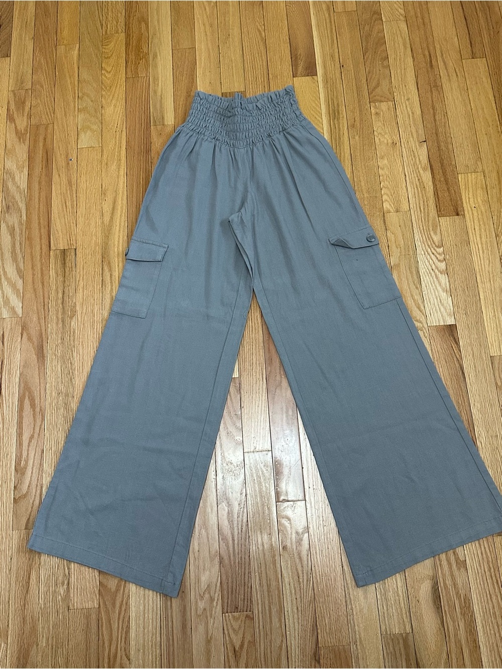 NWOT Rewash Wide Leg Cargo Pants in Gray